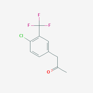 molecular formula C10H8ClF3O B2632670 1-[4-氯-3-(三氟甲基)苯基]丙-2-酮 CAS No. 35172-95-3
