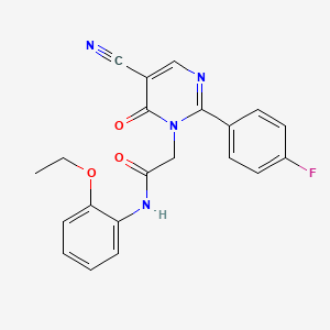 2-(5-cyano-2-(4-fluorophenyl)-6-oxopyrimidin-1(6H)-yl)-N-(2-ethoxyphenyl)acetamide