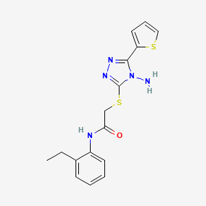 2-{[4-amino-5-(thiophen-2-yl)-4H-1,2,4-triazol-3-yl]sulfanyl}-N-(2-ethylphenyl)acetamide
