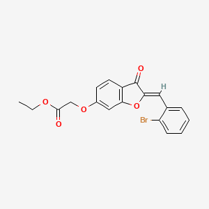 (Z)-ethyl 2-((2-(2-bromobenzylidene)-3-oxo-2,3-dihydrobenzofuran-6-yl)oxy)acetate