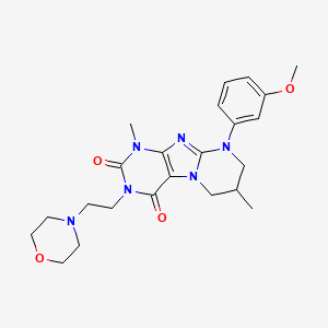 9-(3-methoxyphenyl)-1,7-dimethyl-3-(2-morpholin-4-ylethyl)-7,8-dihydro-6H-purino[7,8-a]pyrimidine-2,4-dione
