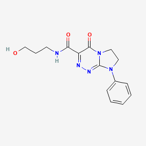 N-(3-hydroxypropyl)-4-oxo-8-phenyl-4,6,7,8-tetrahydroimidazo[2,1-c][1,2,4]triazine-3-carboxamide