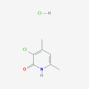 molecular formula C7H9Cl2NO B2632698 3-氯-4,6-二甲基-1H-吡啶-2-酮；盐酸盐 CAS No. 2241138-73-6
