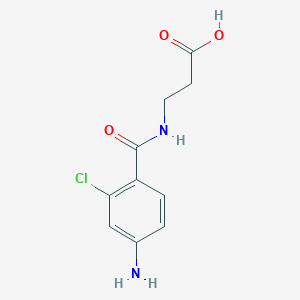 molecular formula C10H11ClN2O3 B2632699 3-(4-Amino-2-chlorobenzamido)propanoic acid CAS No. 1189749-56-1