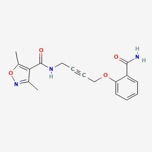 N-(4-(2-carbamoylphenoxy)but-2-yn-1-yl)-3,5-dimethylisoxazole-4-carboxamide