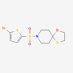 8-((5-Bromothiophen-2-yl)sulfonyl)-1-oxa-4-thia-8-azaspiro[4.5]decane