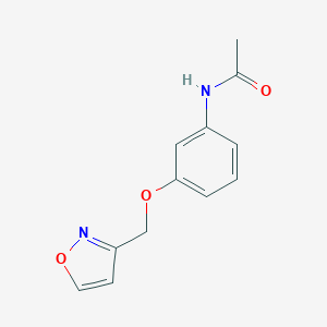 molecular formula C12H12N2O3 B263272 N-[3-(1,2-oxazol-3-ylmethoxy)phenyl]acetamide 