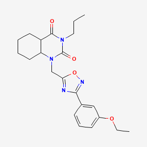 molecular formula C22H22N4O4 B2632722 1-{[3-(3-乙氧苯基)-1,2,4-恶二唑-5-基]甲基}-3-丙基-1,2,3,4-四氢喹唑啉-2,4-二酮 CAS No. 2194965-62-1