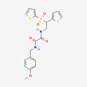 N'-[(4-methoxyphenyl)methyl]-N-[2-(thiophen-2-yl)-2-(thiophene-2-sulfonyl)ethyl]ethanediamide