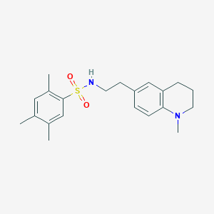 molecular formula C21H28N2O2S B2632745 2,4,5-trimethyl-N-(2-(1-methyl-1,2,3,4-tetrahydroquinolin-6-yl)ethyl)benzenesulfonamide CAS No. 946209-90-1