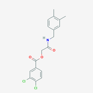 molecular formula C18H17Cl2NO3 B2632749 {[(3,4-Dimethylphenyl)methyl]carbamoyl}methyl 3,4-dichlorobenzoate CAS No. 1794988-15-0