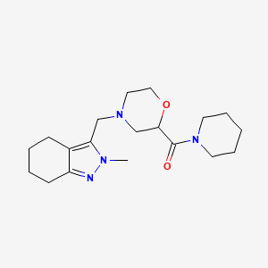 molecular formula C19H30N4O2 B2632756 2-methyl-3-{[2-(piperidine-1-carbonyl)morpholin-4-yl]methyl}-4,5,6,7-tetrahydro-2H-indazole CAS No. 2415517-79-0