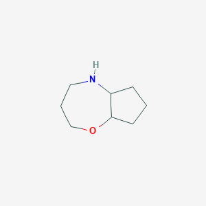 molecular formula C8H15NO B2632758 octahydro-2H-cyclopenta[b][1,4]oxazepine CAS No. 1154657-54-1