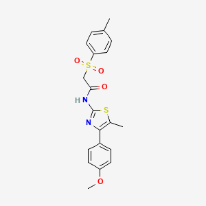 N-(4-(4-methoxyphenyl)-5-methylthiazol-2-yl)-2-tosylacetamide