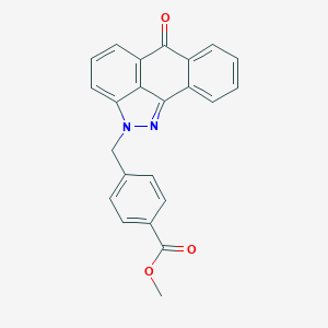 molecular formula C23H16N2O3 B263277 methyl 4-[(6-oxodibenzo[cd,g]indazol-2(6H)-yl)methyl]benzoate 