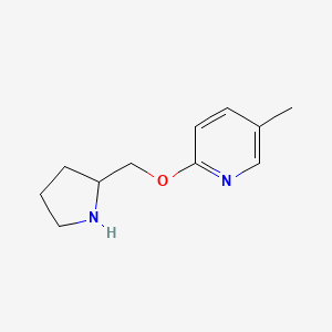 5-Methyl-2-[(pyrrolidin-2-yl)methoxy]pyridine