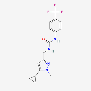 1-((5-cyclopropyl-1-methyl-1H-pyrazol-3-yl)methyl)-3-(4-(trifluoromethyl)phenyl)urea