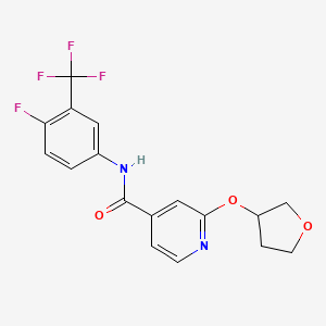 N-(4-fluoro-3-(trifluoromethyl)phenyl)-2-((tetrahydrofuran-3-yl)oxy)isonicotinamide
