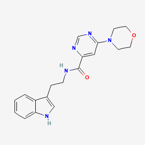 molecular formula C19H21N5O2 B2632794 N-(2-(1H-indol-3-yl)ethyl)-6-morpholinopyrimidine-4-carboxamide CAS No. 1909674-94-7