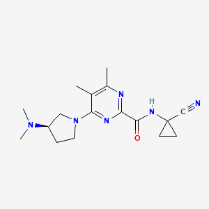 N-(1-Cyanocyclopropyl)-4-[(3R)-3-(dimethylamino)pyrrolidin-1-yl]-5,6-dimethylpyrimidine-2-carboxamide