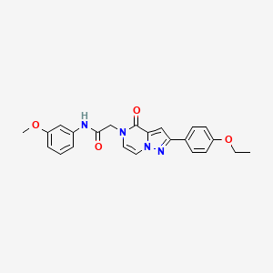 molecular formula C23H22N4O4 B2632799 2-[2-(4-乙氧基苯基)-4-氧代吡唑并[1,5-a]嘧啶-5(4H)-基]-N-(3-甲氧基苯基)乙酰胺 CAS No. 941876-41-1
