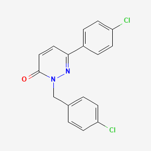 molecular formula C17H12Cl2N2O B2632805 2-(4-氯苄基)-6-(4-氯苯基)吡啶并[2,3-d]嘧啶-3(2H)-酮 CAS No. 922902-79-2