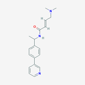 molecular formula C19H23N3O B2632816 (E)-4-(Dimethylamino)-N-[1-(4-pyridin-3-ylphenyl)ethyl]but-2-enamide CAS No. 2411335-02-7