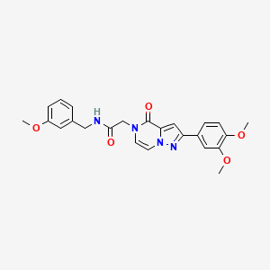 molecular formula C24H24N4O5 B2632838 2-(2-(3,4-dimethoxyphenyl)-4-oxopyrazolo[1,5-a]pyrazin-5(4H)-yl)-N-(3-methoxybenzyl)acetamide CAS No. 941938-91-6