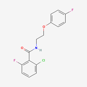 molecular formula C15H12ClF2NO2 B2632839 2-氯-6-氟-N-(2-(4-氟苯氧)乙基)苯甲酰胺 CAS No. 1105210-05-6