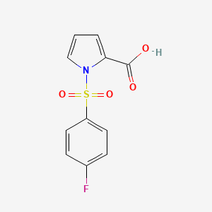 molecular formula C11H8FNO4S B2632841 1-[(4-fluorophenyl)sulfonyl]-1H-pyrrole-2-carboxylic acid CAS No. 299417-44-0