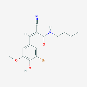 (Z)-3-(3-bromo-4-hydroxy-5-methoxyphenyl)-N-butyl-2-cyanoprop-2-enamide