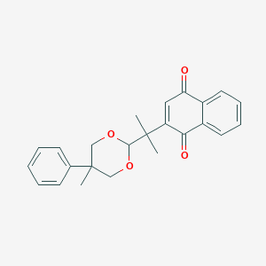 molecular formula C24H24O4 B263285 2-[1-Methyl-1-(5-methyl-5-phenyl-1,3-dioxan-2-yl)ethyl]naphthoquinone 