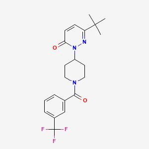 molecular formula C21H24F3N3O2 B2632860 6-Tert-butyl-2-[1-[3-(trifluoromethyl)benzoyl]piperidin-4-yl]pyridazin-3-one CAS No. 2320888-03-5