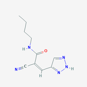 molecular formula C10H13N5O B2632875 (Z)-N-Butyl-2-cyano-3-(2H-triazol-4-yl)prop-2-enamide CAS No. 2249696-56-6