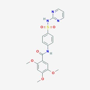2,4,5-trimethoxy-N-[4-(pyrimidin-2-ylsulfamoyl)phenyl]benzamide