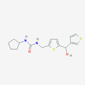 1-Cyclopentyl-3-((5-(hydroxy(thiophen-3-yl)methyl)thiophen-2-yl)methyl)urea