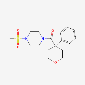 1-methanesulfonyl-4-(4-phenyloxane-4-carbonyl)piperazine