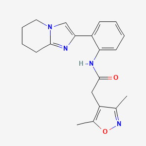 2-(3,5-dimethylisoxazol-4-yl)-N-(2-(5,6,7,8-tetrahydroimidazo[1,2-a]pyridin-2-yl)phenyl)acetamide