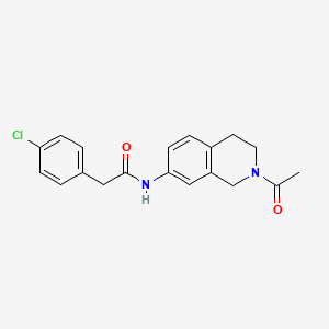 molecular formula C19H19ClN2O2 B2632902 N-(2-acetyl-1,2,3,4-tetrahydroisoquinolin-7-yl)-2-(4-chlorophenyl)acetamide CAS No. 955755-79-0