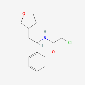 2-Chloro-N-[2-(oxolan-3-yl)-1-phenylethyl]acetamide
