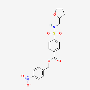 molecular formula C19H20N2O7S B2632928 (4-Nitrophenyl)methyl 4-(oxolan-2-ylmethylsulfamoyl)benzoate CAS No. 324044-78-2