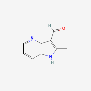 molecular formula C9H8N2O B2632933 2-甲基-1H-吡咯并[3,2-b]吡啶-3-甲醛 CAS No. 1781654-07-6