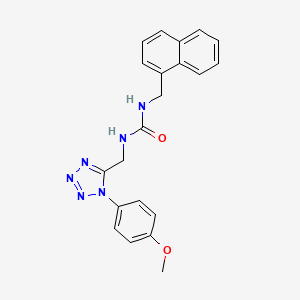 molecular formula C21H20N6O2 B2632936 1-((1-(4-甲氧基苯基)-1H-四唑-5-基)甲基)-3-(萘-1-基甲基)脲 CAS No. 941875-64-5