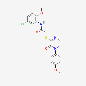 molecular formula C21H20ClN3O4S B2632939 N-(5-氯-2-甲氧基苯基)-2-((4-(4-乙氧基苯基)-3-氧代-3,4-二氢吡嗪-2-基)硫代)乙酰胺 CAS No. 899759-51-4