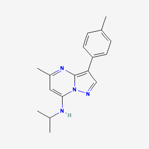 molecular formula C17H20N4 B2632948 5-methyl-3-(4-methylphenyl)-N-(propan-2-yl)pyrazolo[1,5-a]pyrimidin-7-amine CAS No. 890613-16-8