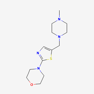 molecular formula C13H22N4OS B2632956 4-{5-[(4-Methylpiperazino)methyl]-1,3-thiazol-2-yl}morpholine CAS No. 439121-13-8
