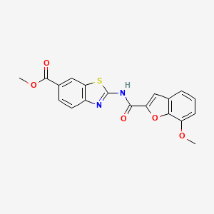 methyl 2-(7-methoxy-1-benzofuran-2-amido)-1,3-benzothiazole-6-carboxylate