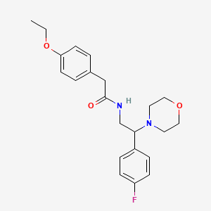molecular formula C22H27FN2O3 B2632982 2-(4-ethoxyphenyl)-N-(2-(4-fluorophenyl)-2-morpholinoethyl)acetamide CAS No. 941940-80-3