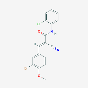 molecular formula C17H12BrClN2O2 B2632989 (2E)-3-(3-bromo-4-methoxyphenyl)-N-(2-chlorophenyl)-2-cyanoprop-2-enamide CAS No. 380423-82-5