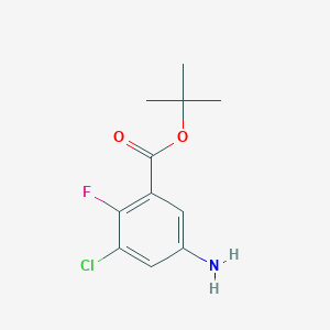 molecular formula C11H13ClFNO2 B2632990 Tert-butyl 5-amino-3-chloro-2-fluorobenzoate CAS No. 2248353-29-7